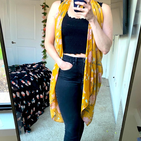 🔮 Scarf, Vest, Bathing Suit Cover Up floral - Picture 2 of 7